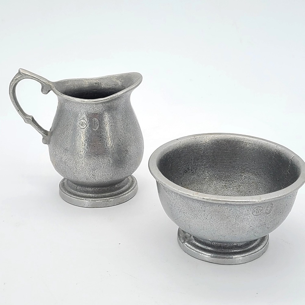 1950s Wilton RWP Armetale Sugar bowl & Creamer Set Royal Wilton Wilton Armetale